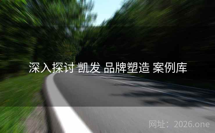 深入探讨 凯发 品牌塑造 案例库