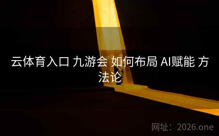 云体育入口 九游会 如何布局 AI赋能 方法论