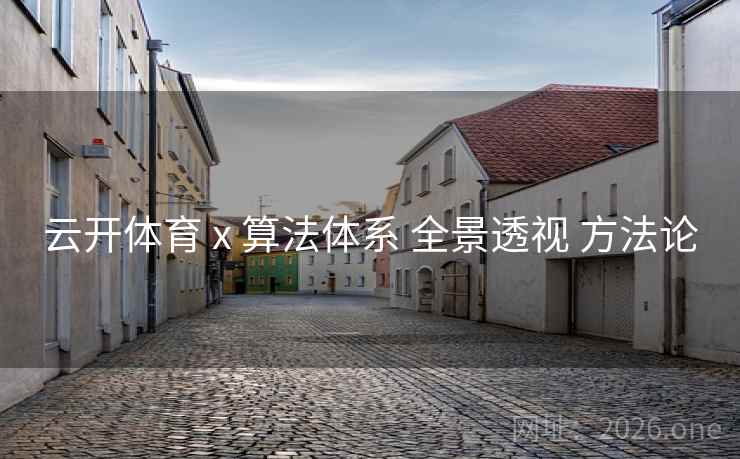 云开体育 x 算法体系 全景透视 方法论