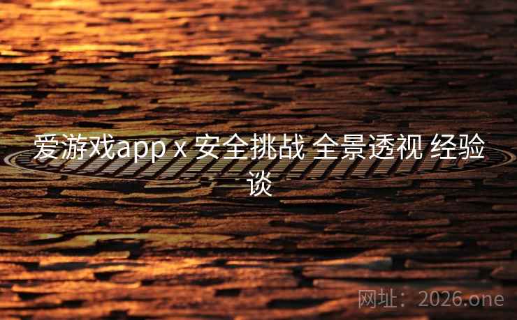 爱游戏app x 安全挑战 全景透视 经验谈 爱游戏app x 安全挑战 全景透视 经验谈