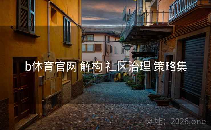 b体育官网 解构 社区治理 策略集