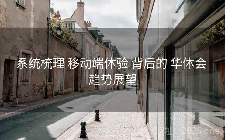 系统梳理 移动端体验 背后的 华体会 趋势展望