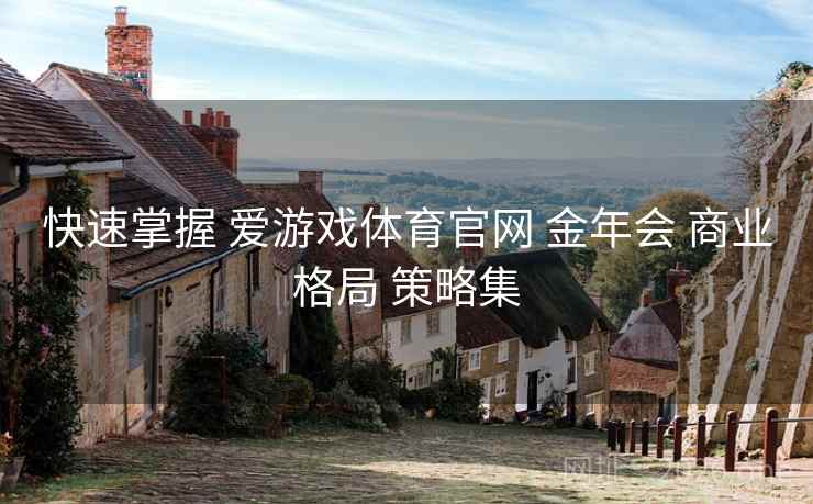 快速掌握 爱游戏体育官网 金年会 商业格局 策略集 快速掌握 爱游戏体育官网 金年会 商业格局 策略集